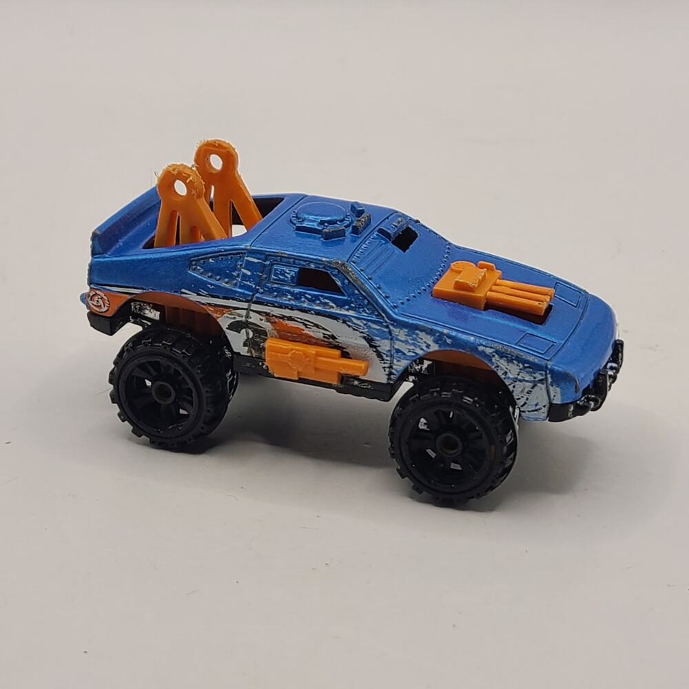 1988 Hot Wheels Sting Rod Blue and Orange No Gun VGUC C128B